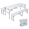 70-Inch Portable Folding Picnic Table Set with 2 Benches