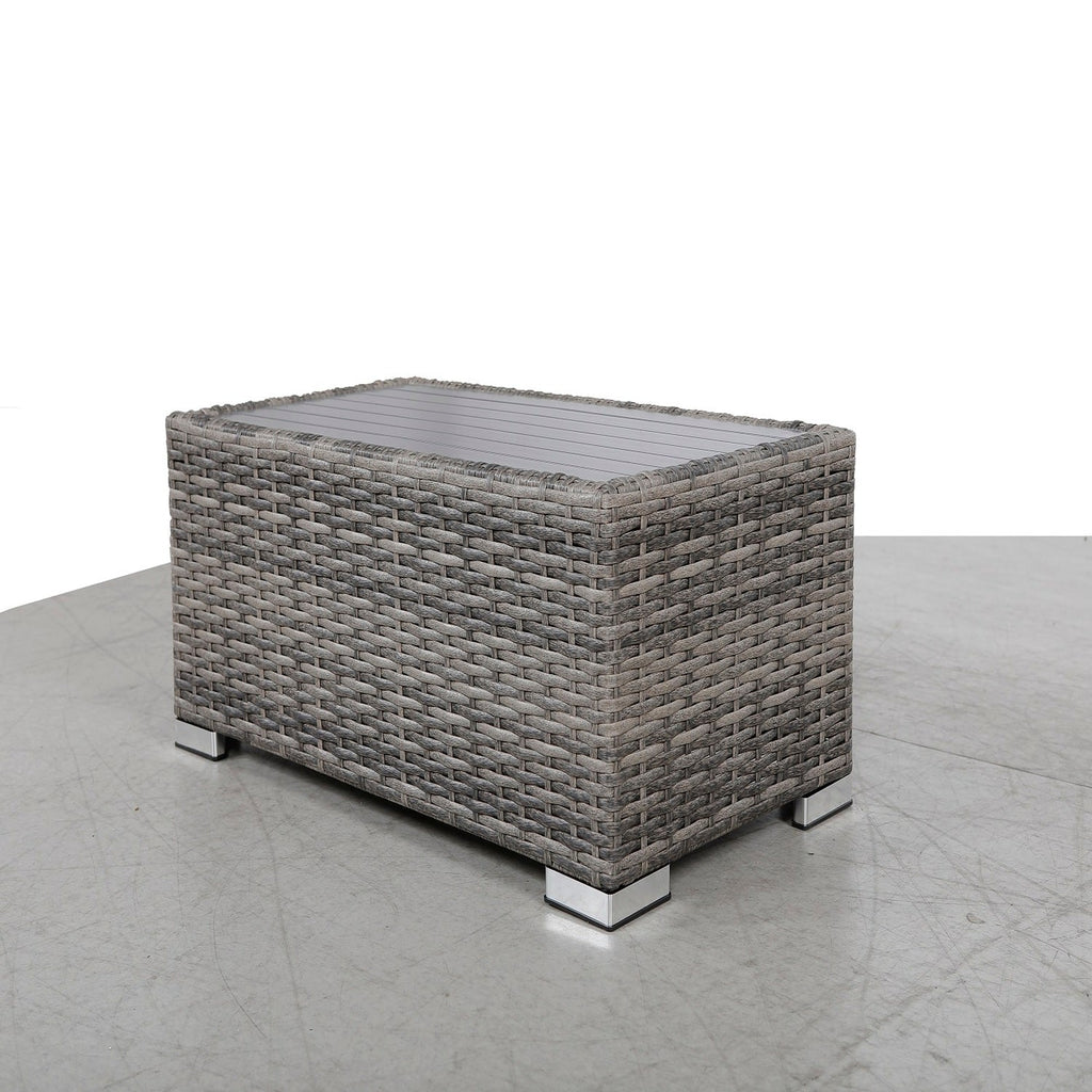 Chesterville Mixed Grey Slatted Side Table