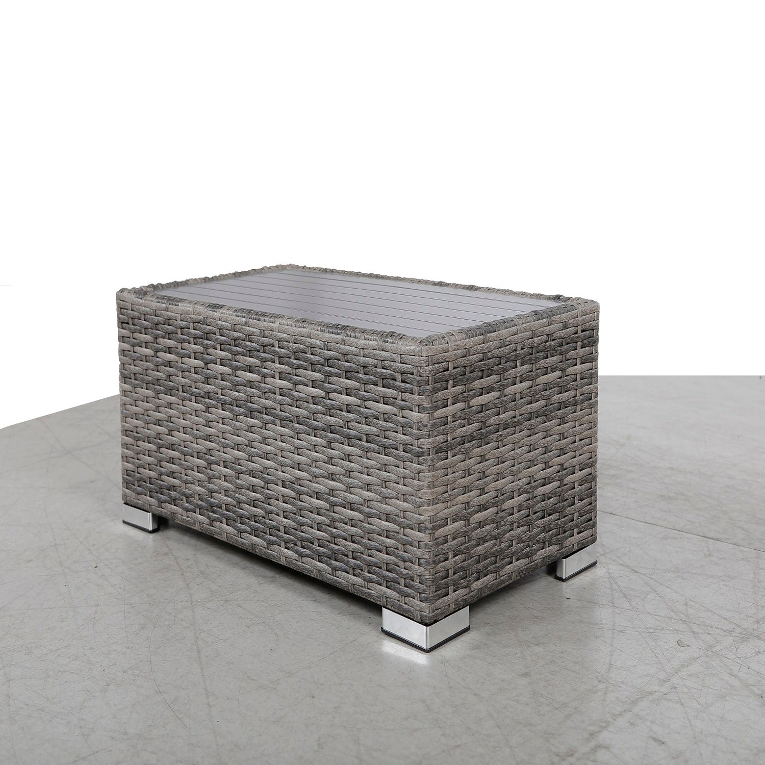 Chesterville Mixed Grey Slatted Side Table
