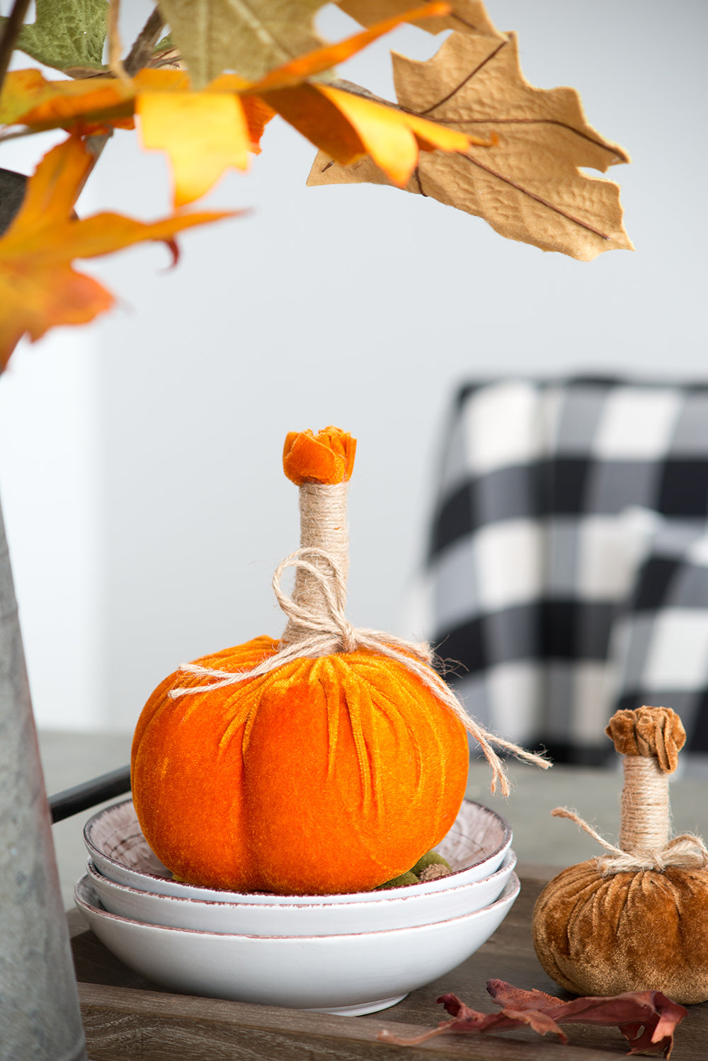 5x7" Md Pumpkin Ornament Set of 6
