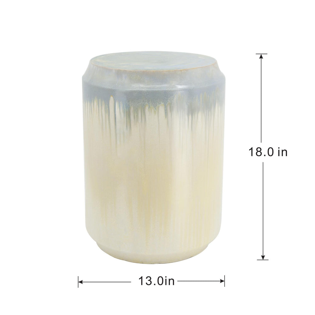 D13x18" Florence Reactive Glaze Ceramic Garden Stool