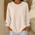 New-style Knitted Pullover With A Crew Neck Casual Top