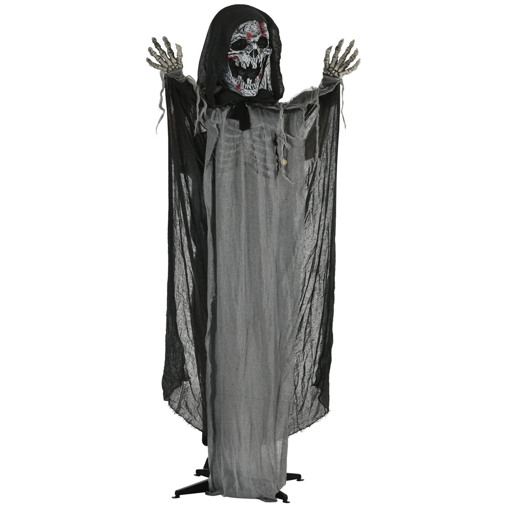 Outsunny 74" Life Size Outdoor Halloween Skeleton Witch Decoration