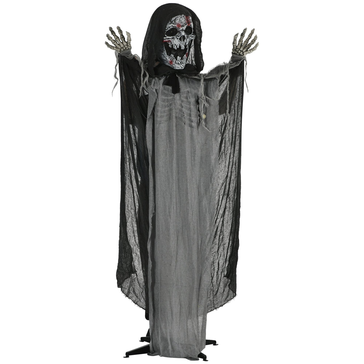 Outsunny 74" Life Size Outdoor Halloween Skeleton Witch Decoration
