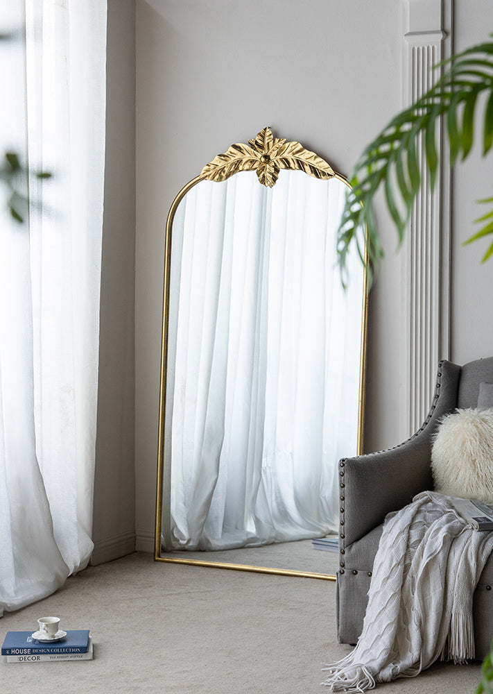 Full Length Mirror 70"x 31" - Wall-Mounted with Faux Wooden Frame