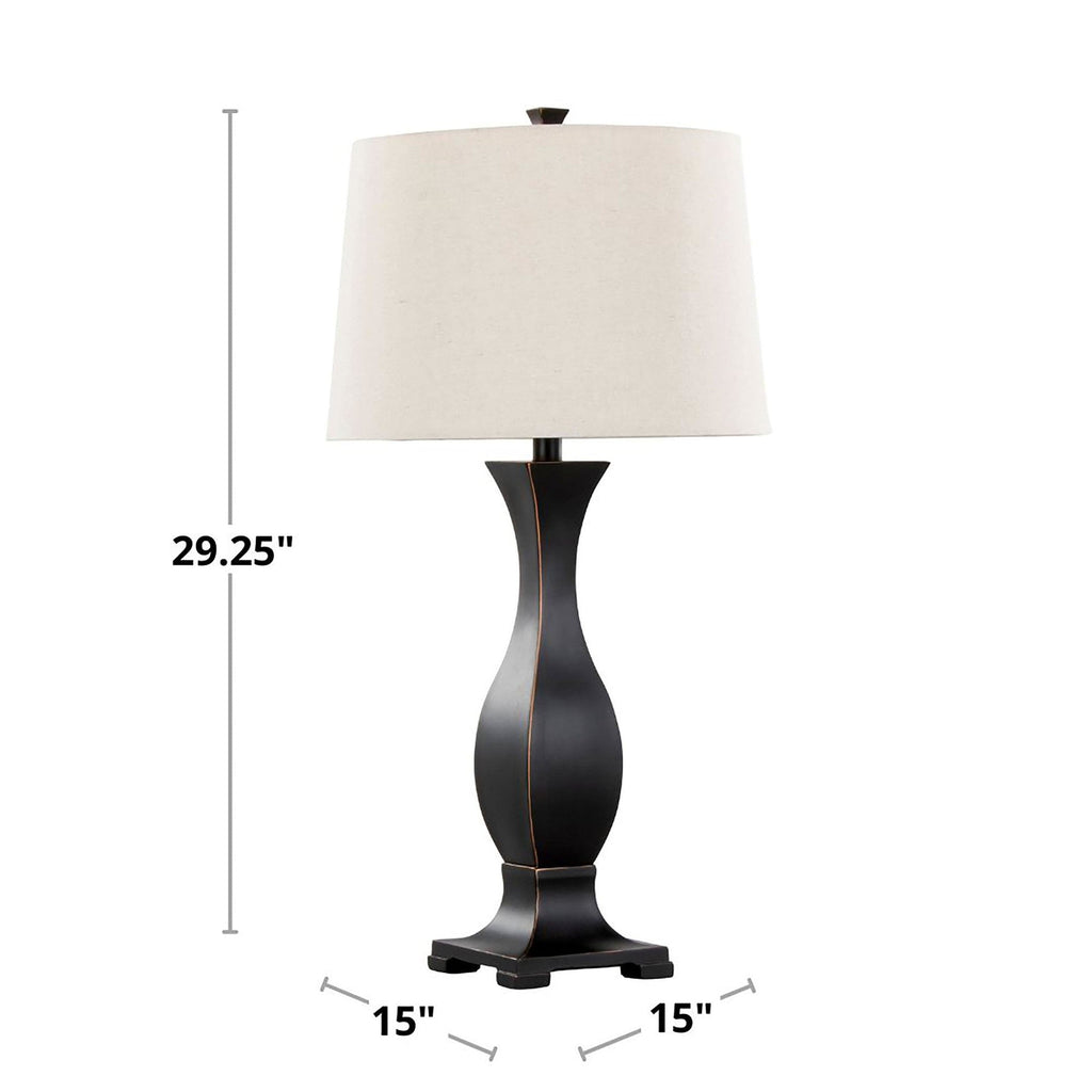 29" Contemporary Polyresin Table Lamp in Oil Rubbed Bronze