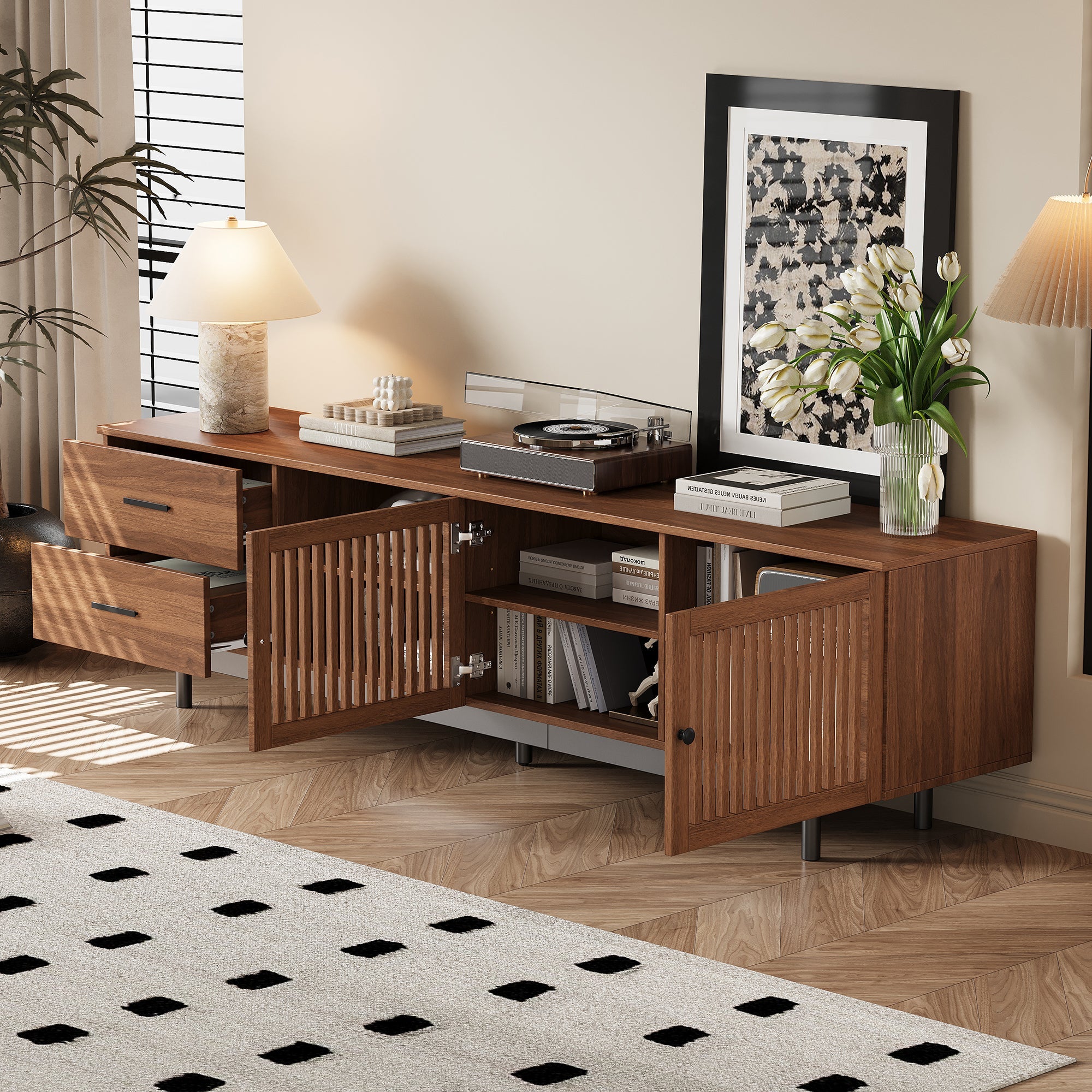 78 Inch Modern TV Stand for TVs up to 85"