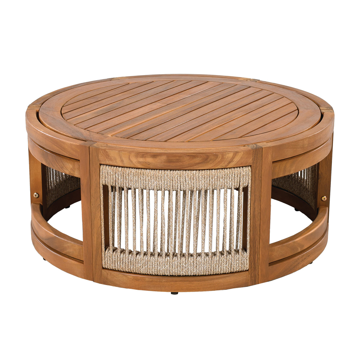 27.95" Acacia Wood Outdoor Coffee Table