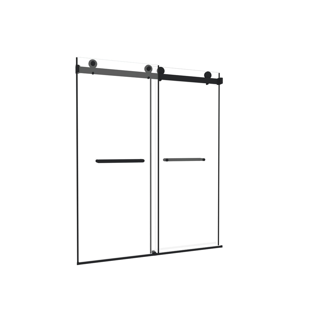 Frameless Double Sliding Shower Door 56-60" W x 74" H