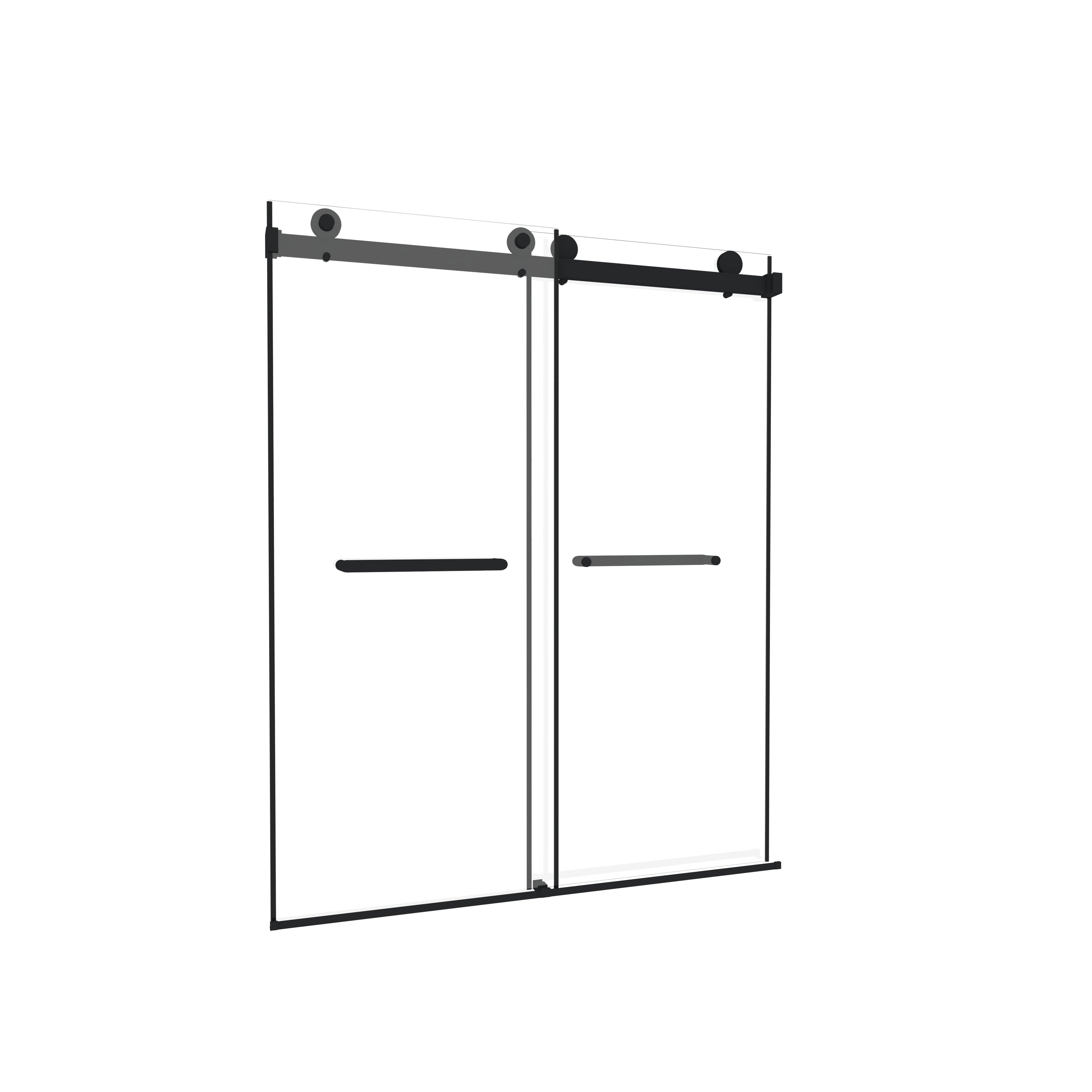 Frameless Double Sliding Shower Door 56-60" W x 74" H