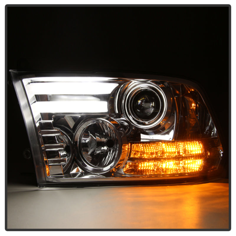 Spyder Dodge Ram 13-15 Projector Headlights Light Bar DRL Chrome PRO-YD-DR13-LBDRL-C 5080905
