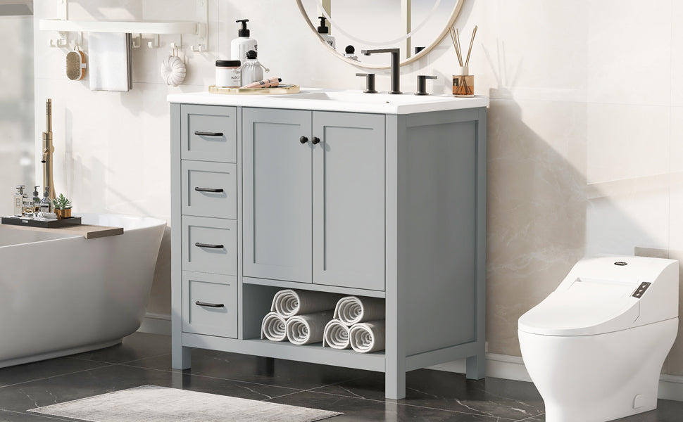 36" Bathroom Vanity with Sink Top