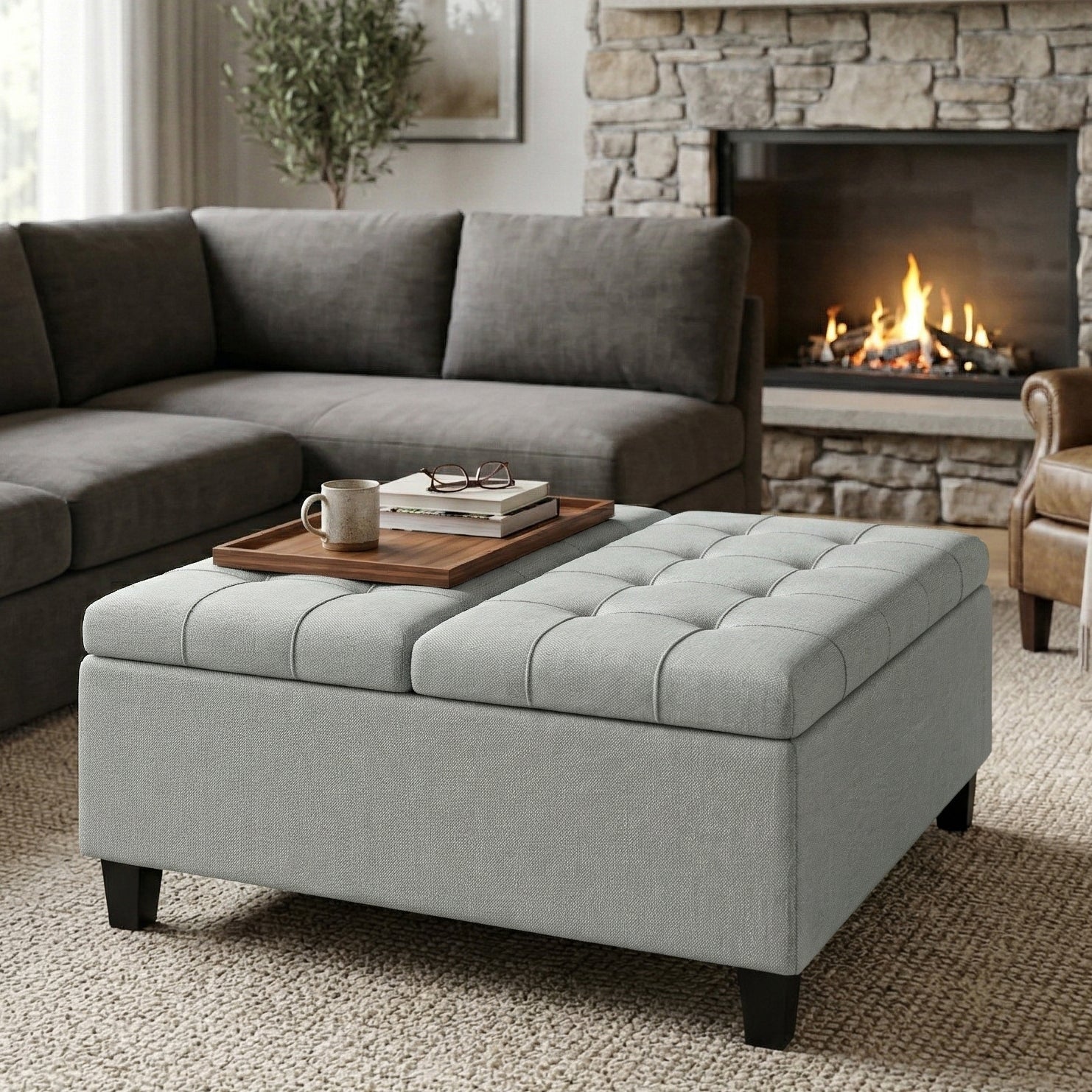 Harrison Coffee Table Storage Ottoman