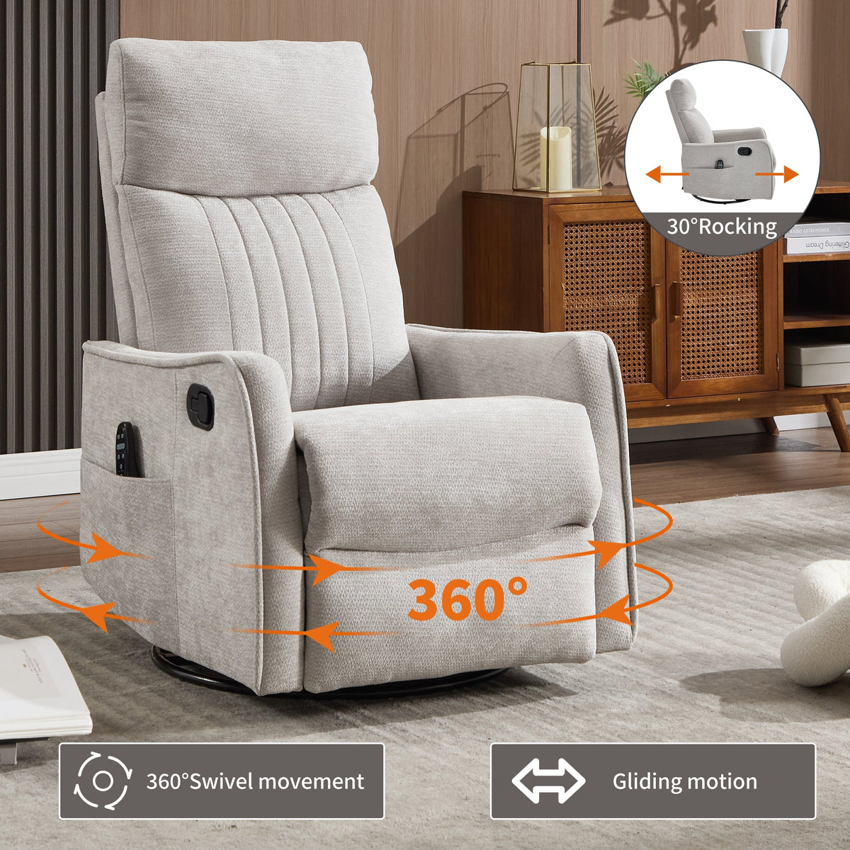 Comfortmax Light Recliner with Massage & Heat Function
