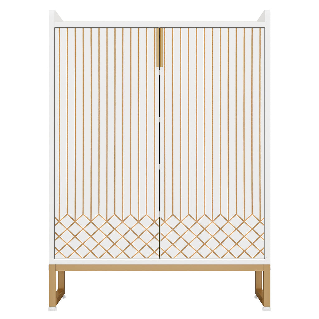 29.52 Inches White Shoe Cabinet