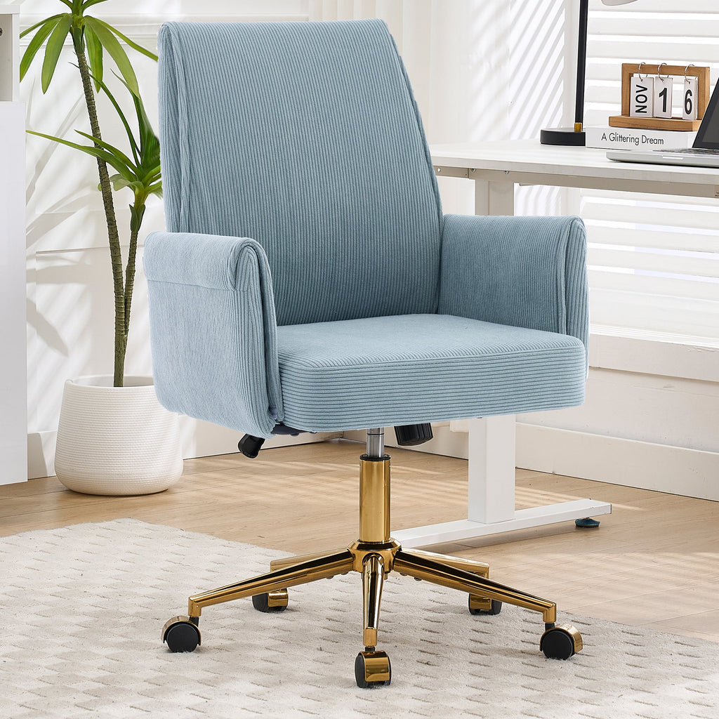 Mid-back Liftable Office Chair in Striped Fabric