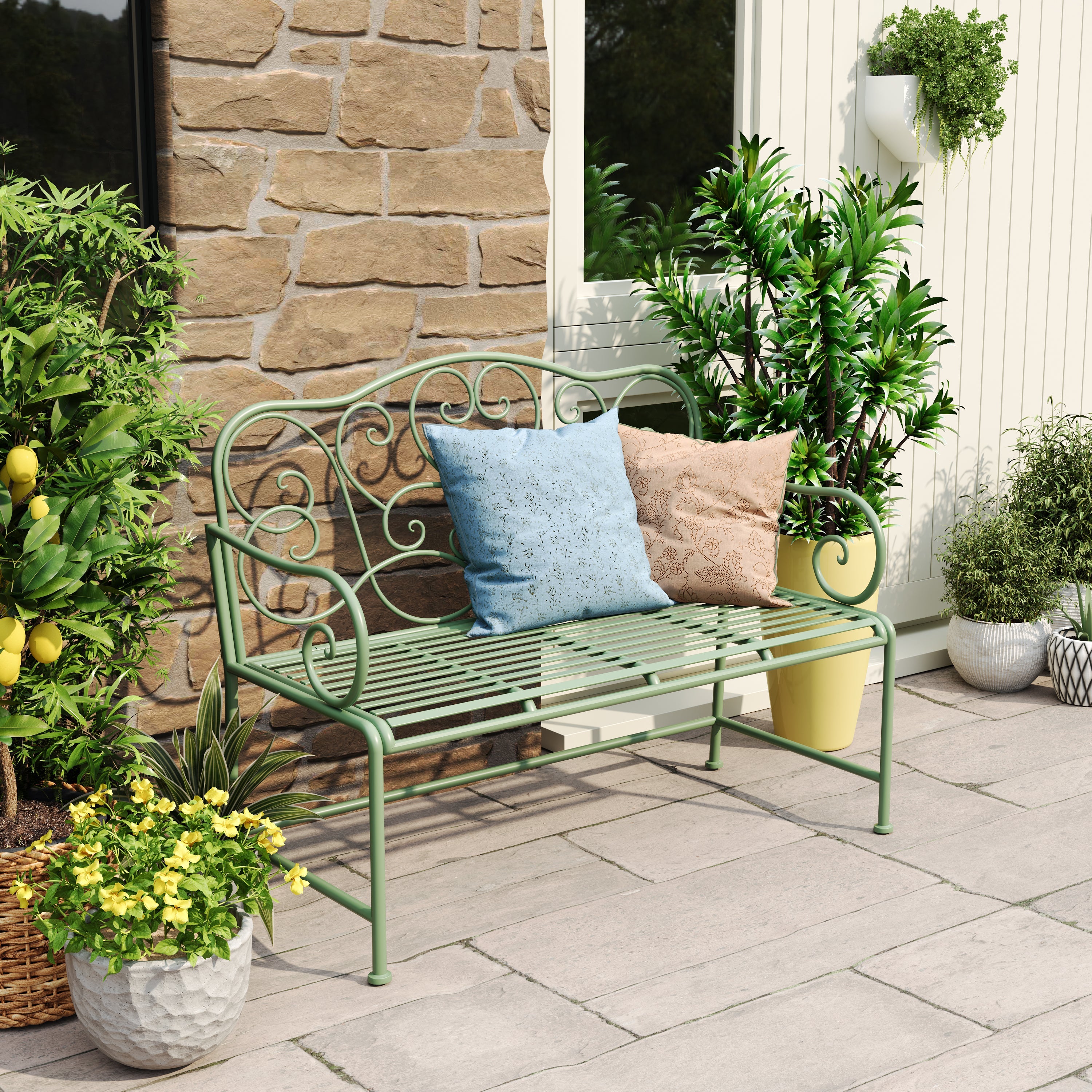 Outdoor Garden Bench - Green