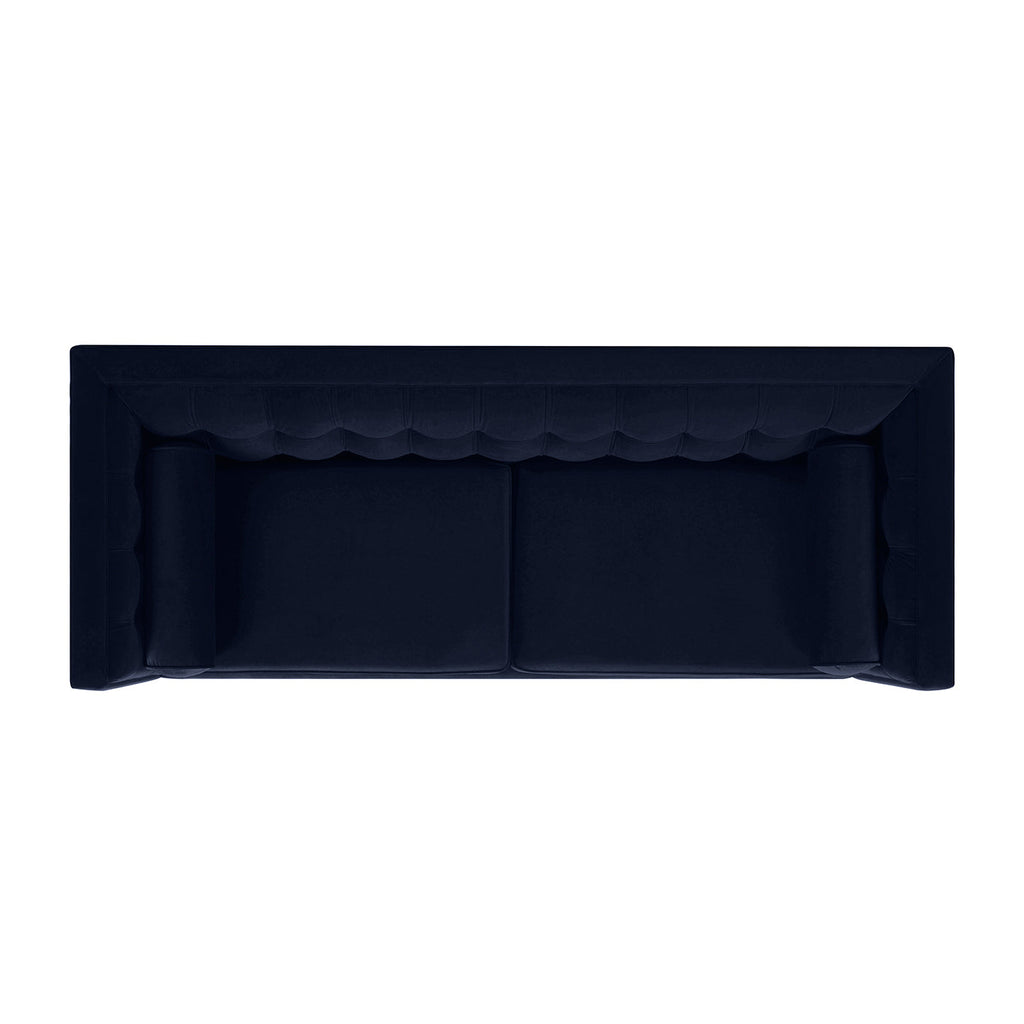 Jack 84" Modern Tuxedo Tufted Sofa, Dark