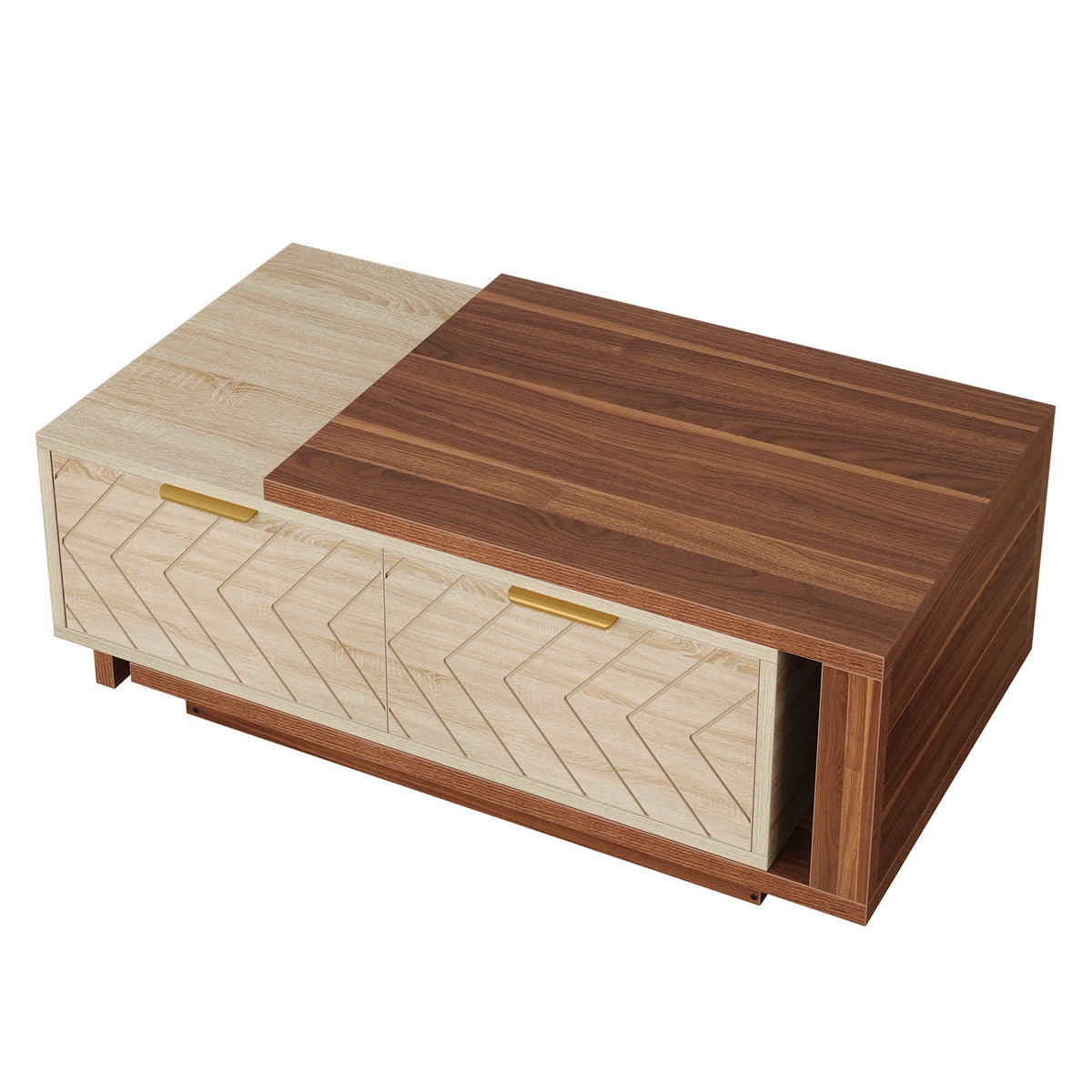 42.13" Extendable Coffee Table with Storage Drawers