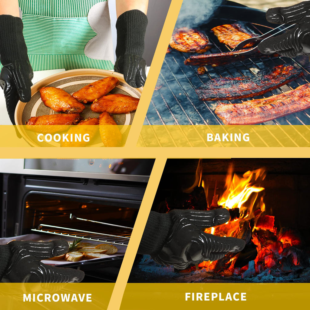 BBQ Gloves – 1472°F Heat Resistant Fireproof Mitts