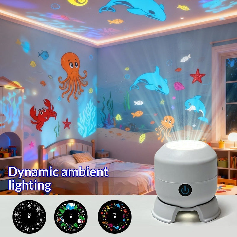 LED Christmas Snowflake Projection Light