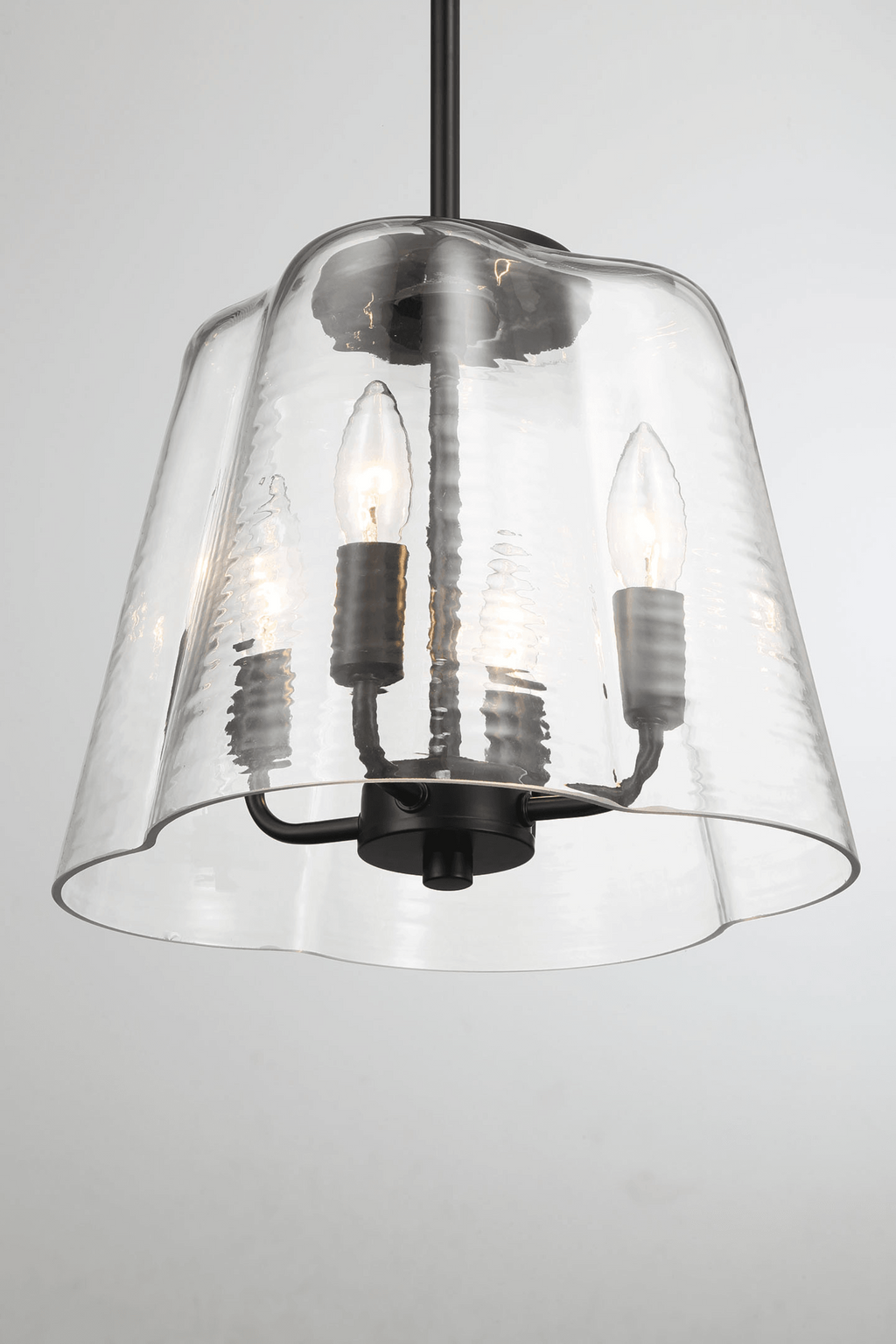 Soiree Four Candle Lights Pendant With Clear Glass