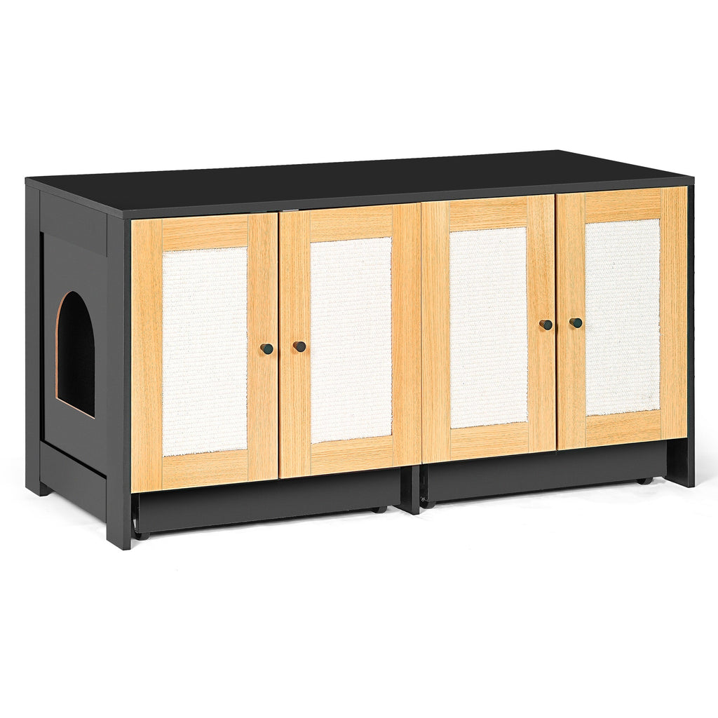 Double Litter Box Enclosure for Two Cats
