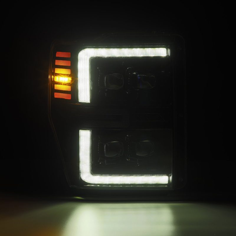 AlphaRex 08-10 Ford F250-550 NOVA-Series LED Projector Headlights Black w/Activ Light/Seq Signal 880310 *Discontinued