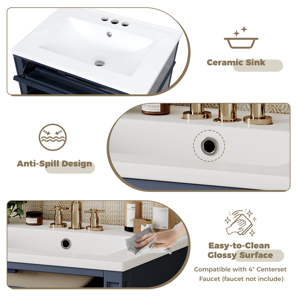 24'' Bathroom Vanity with Top Sink