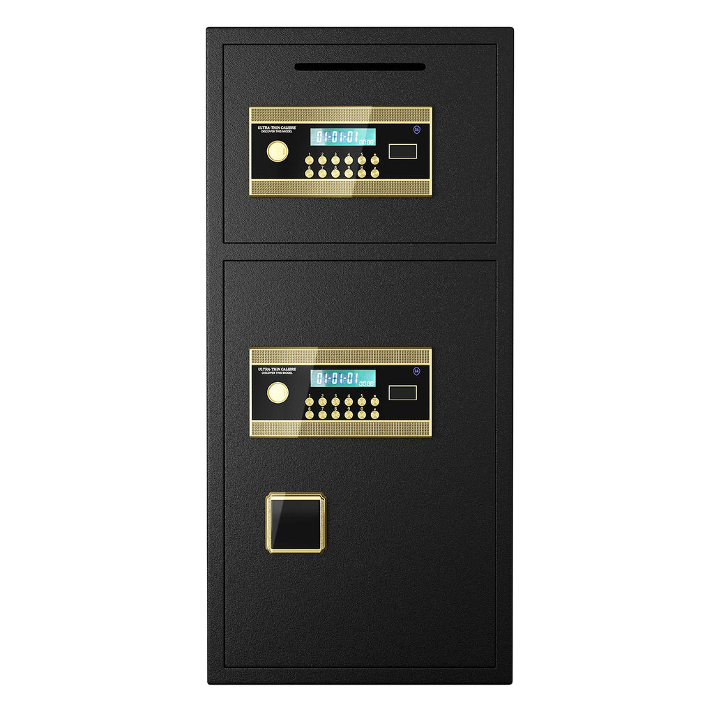 Large Double-Door Coin-Operated Safe with Digital Security Features