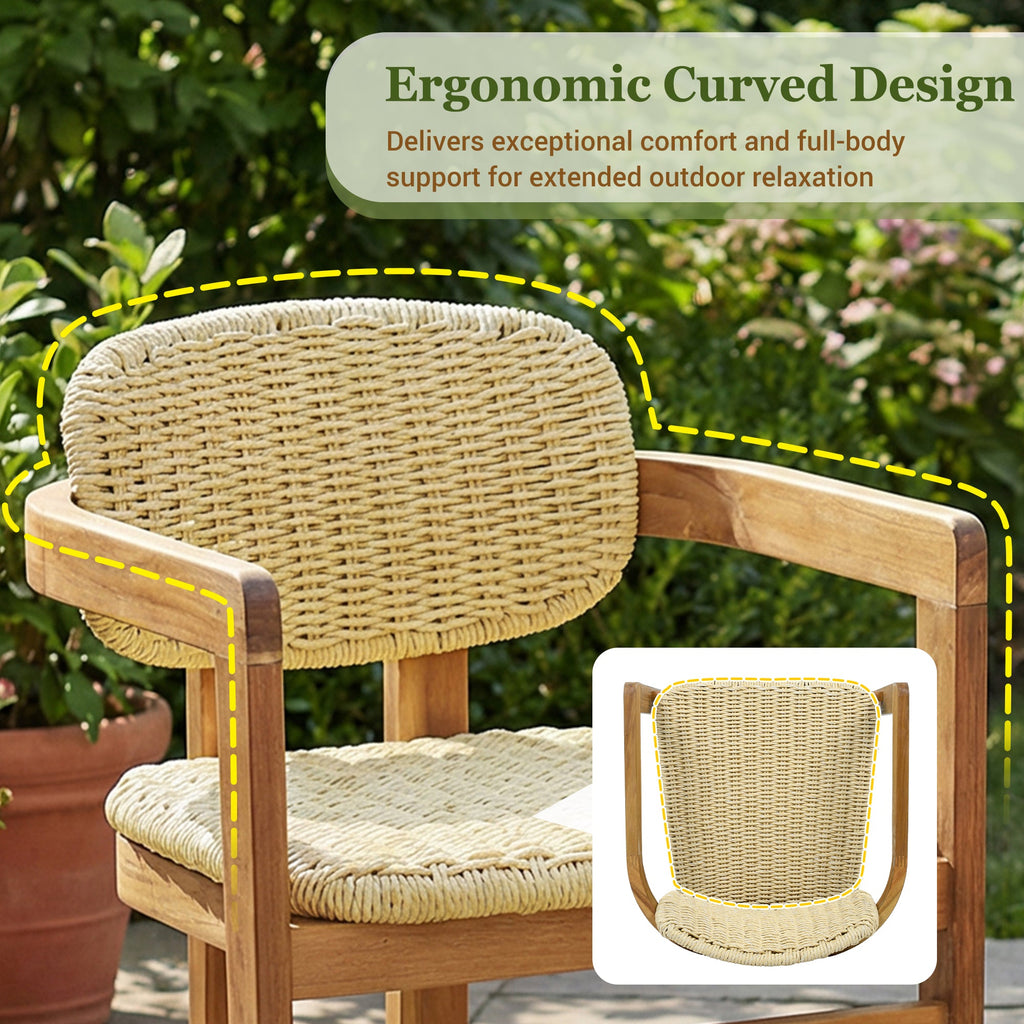 Outdoor Woven Rattan Chair Set