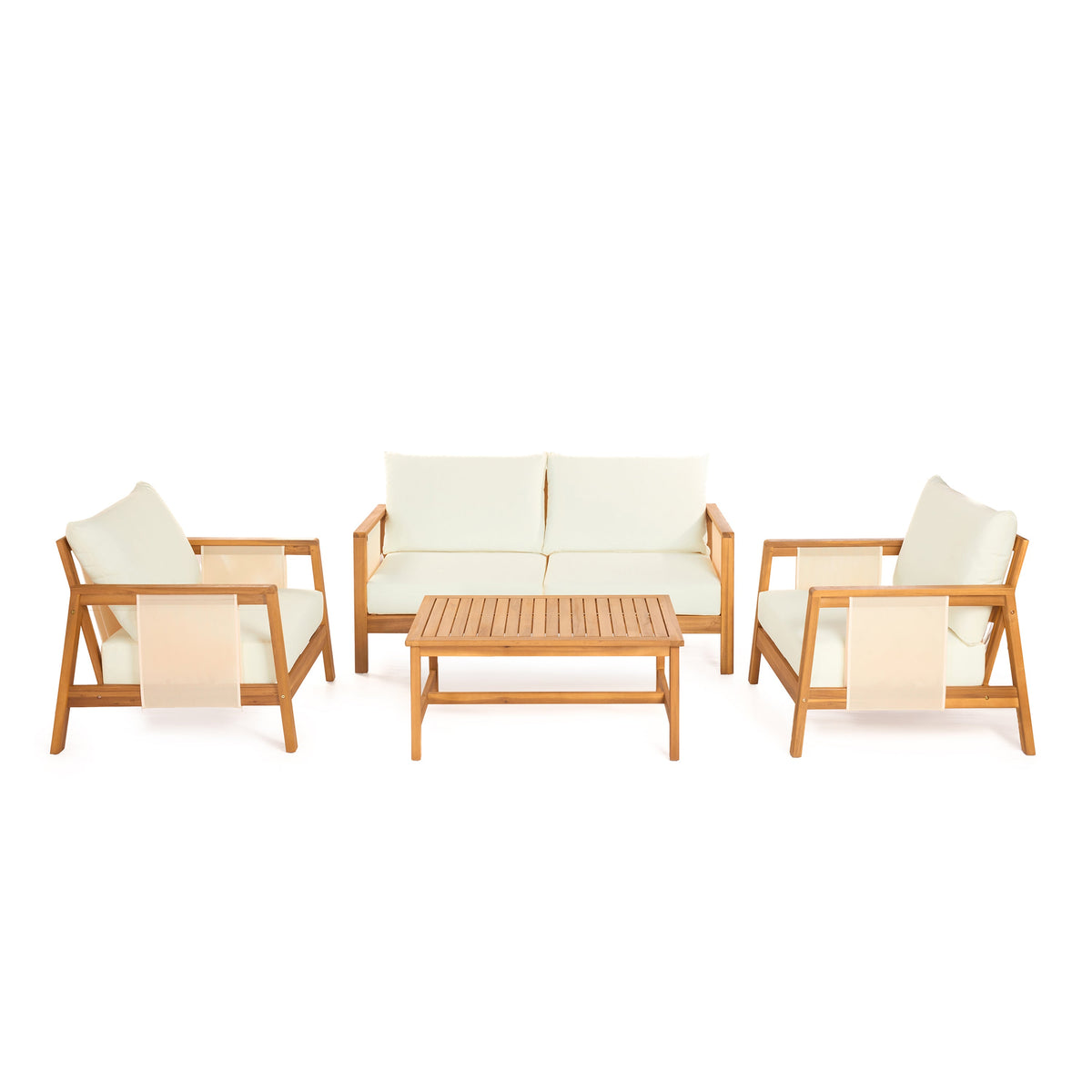 4-Piece Outdoor Sofa Set with Cushions