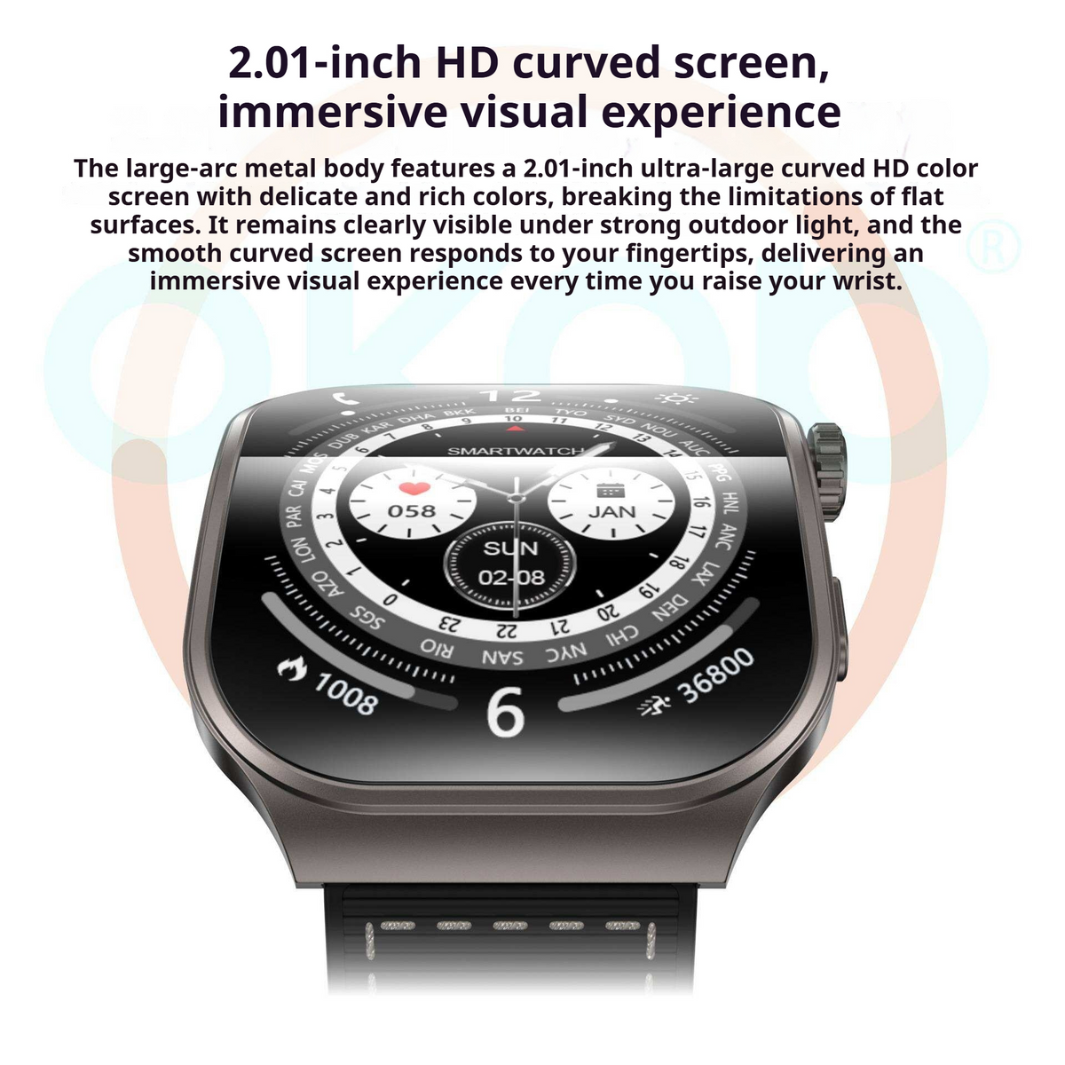 KP-S112 Curved-Screen Smartwatch New Model With Calling Heart Rate Health Monitoring Blood Oxygen Tracking Long Battery Life And Multiple Straps In Stock