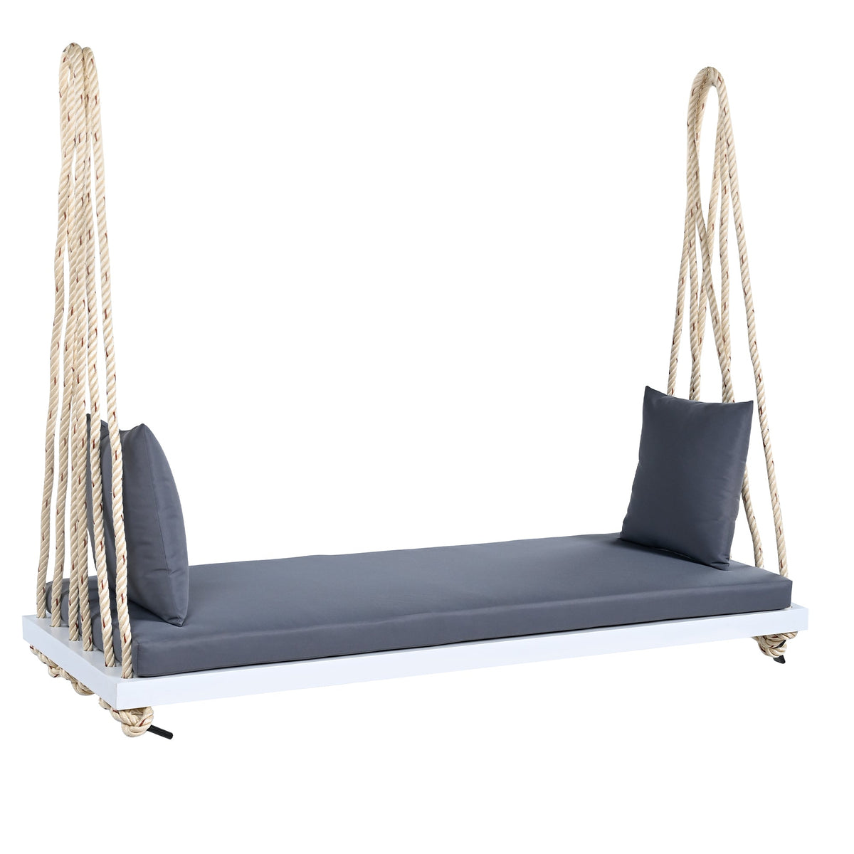 TOPMAX Patio Wooden Swing Chair, Hanging Porch Swing Bench