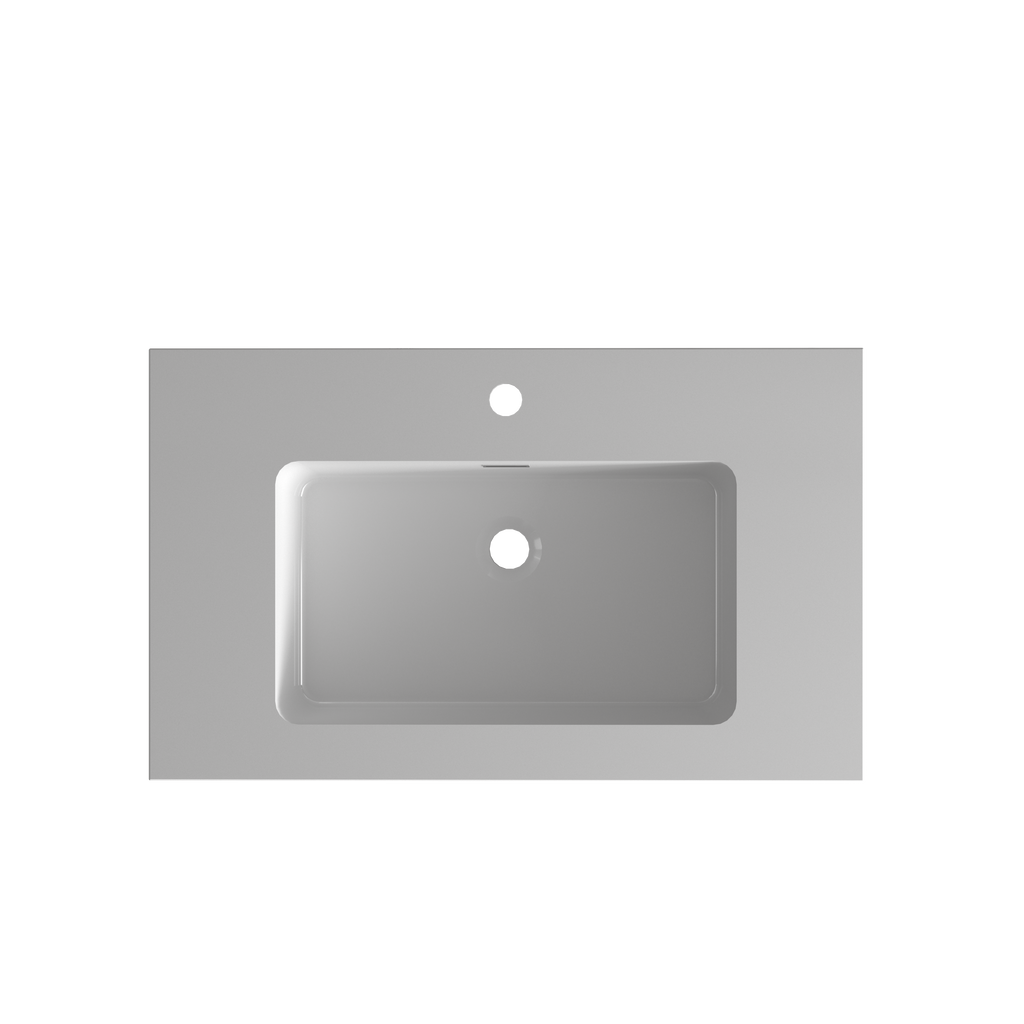 Integrated Solid Surface Basin - Glossy White