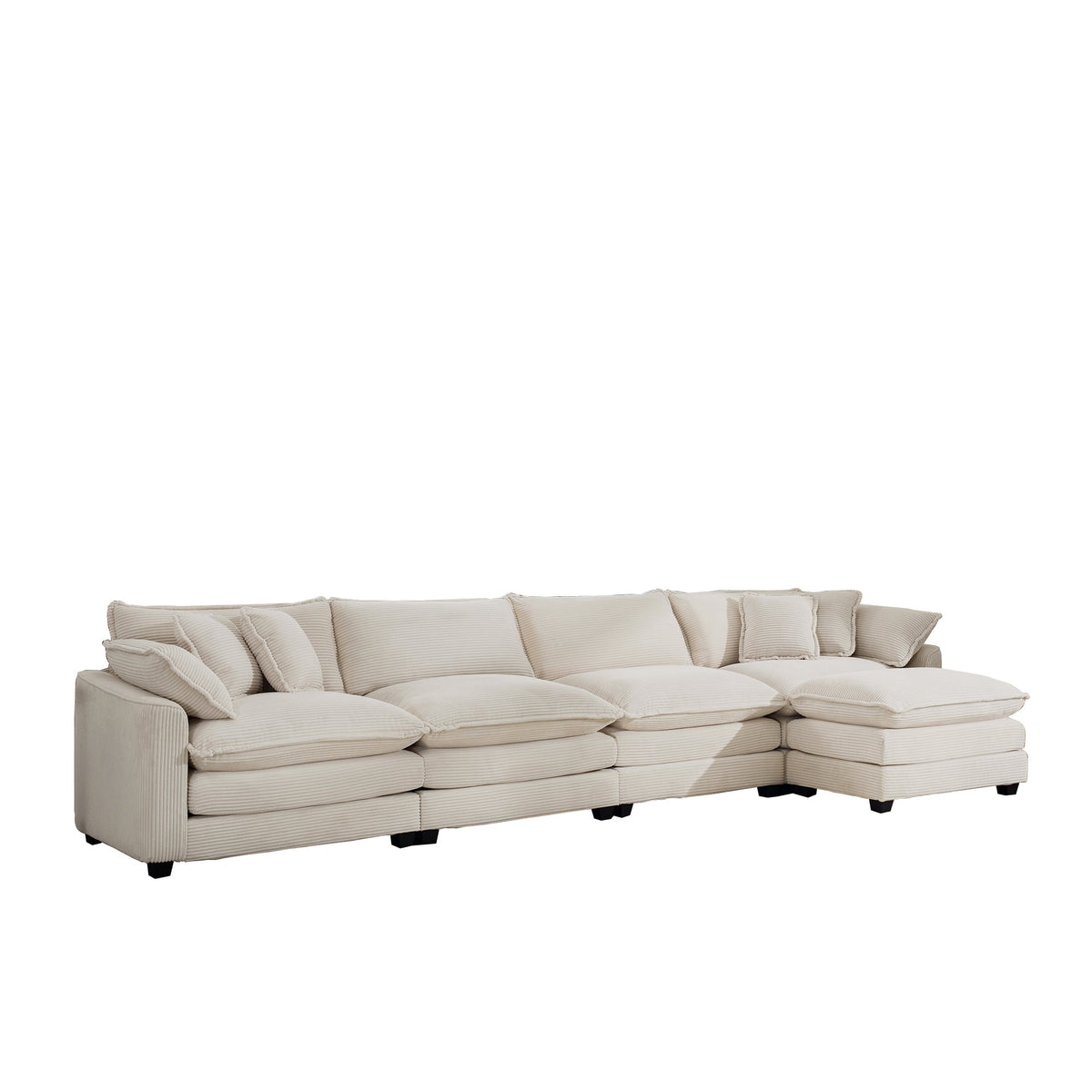 Modern Upholstered L Shape Modular Sectional Sofa