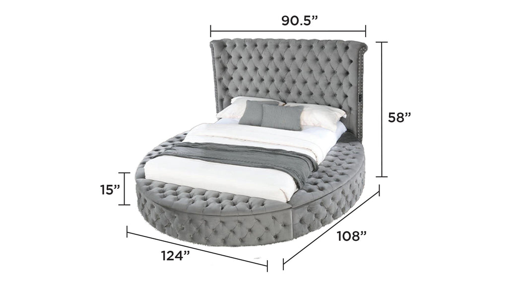 Hazel King Size Tufted Storage Bed