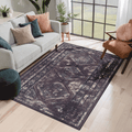 Maval Burgundy Washable Rug 8x10 Area Rug