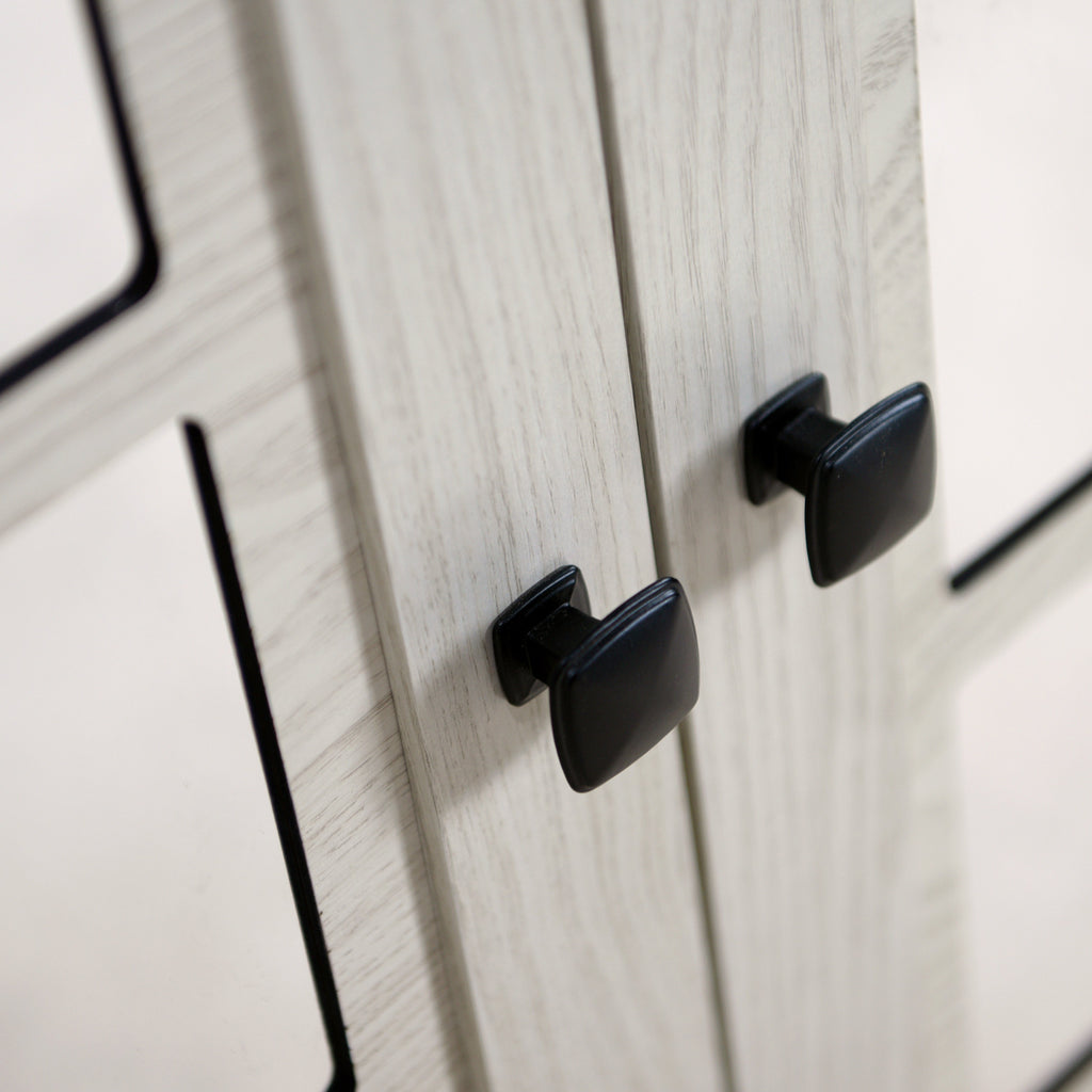 45" Wide Storage Cabinet with 3 Mirrored Acrylic Doors