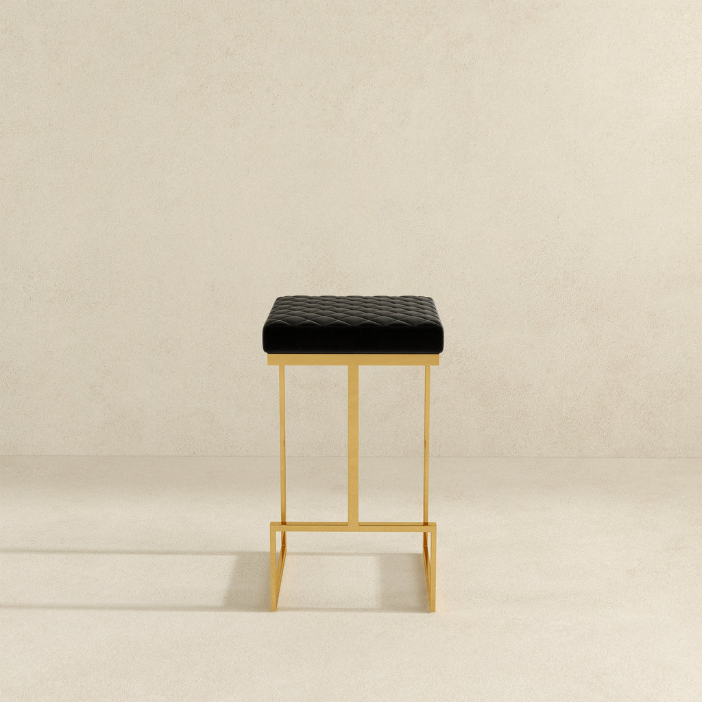 Joel Mid Century Modern Luxury Upholstered Stool