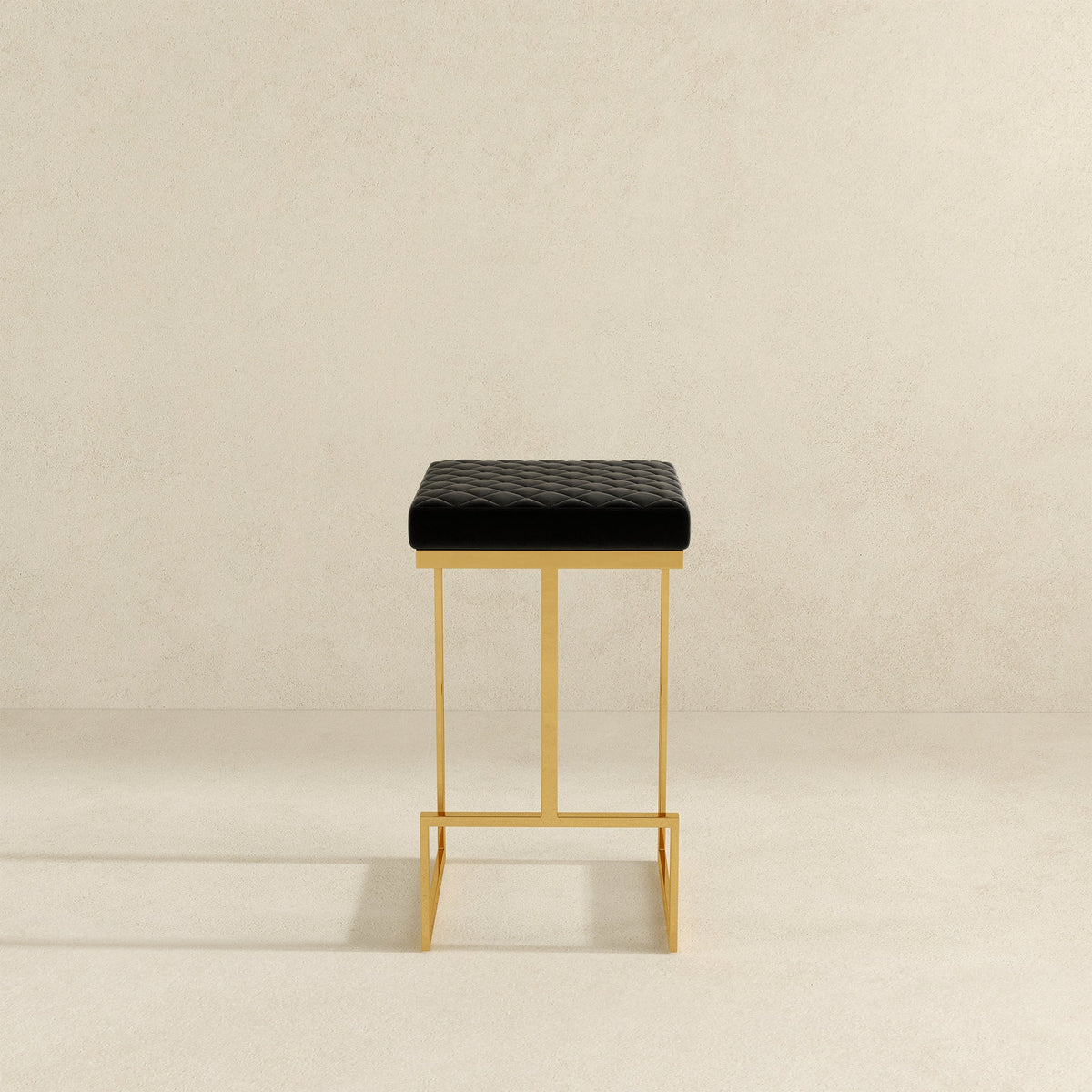Joel Mid Century Modern Luxury Upholstered Stool