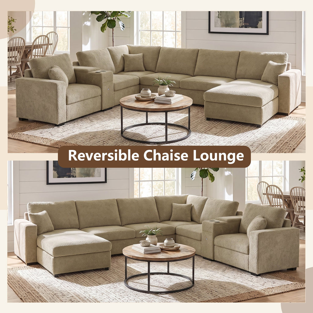 5-Seat Modular Sectional Sofa Couch