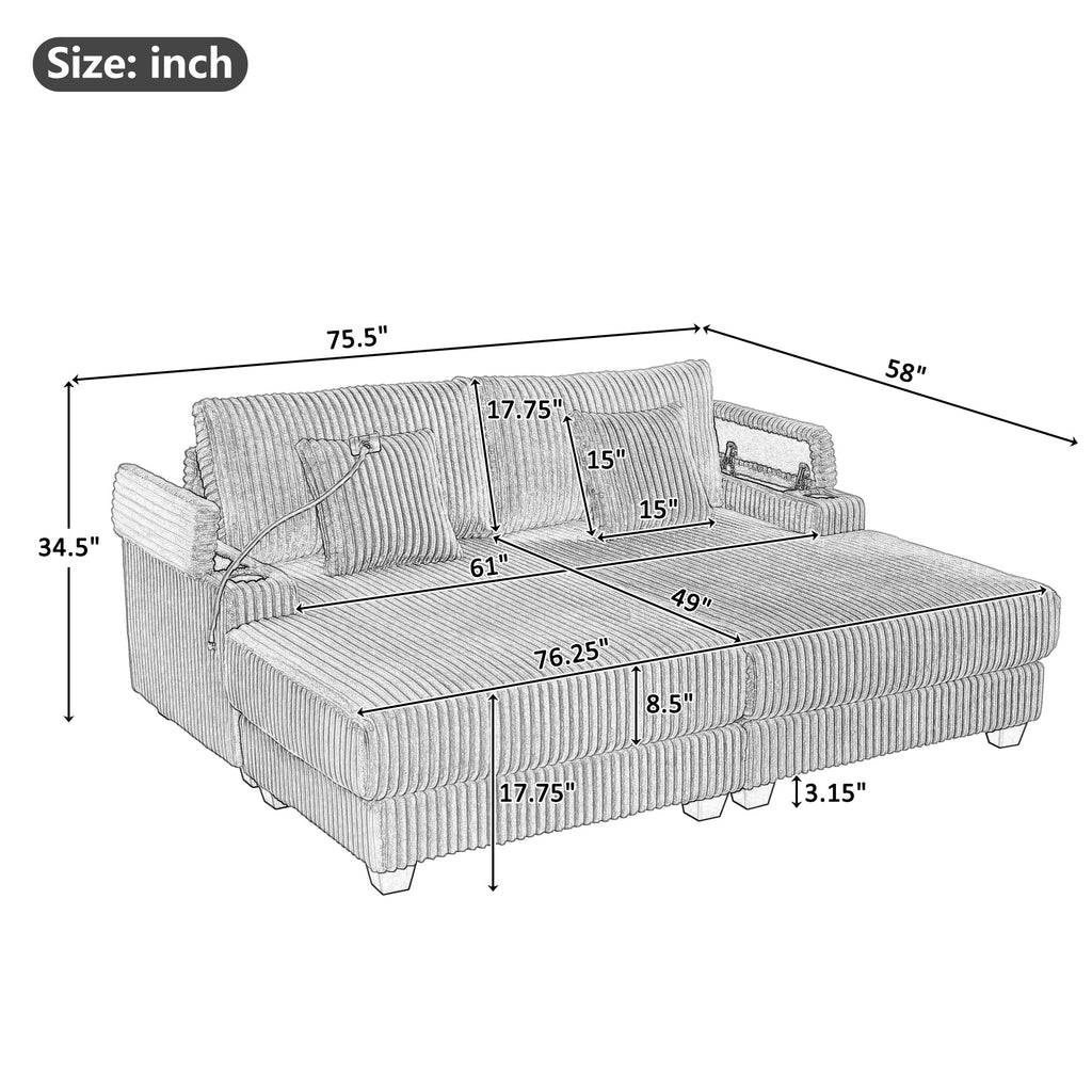 Modern Chaise Sofa