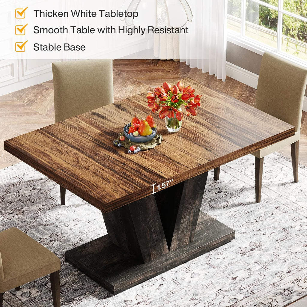 47" Farmhouse Dining Table for 4-6