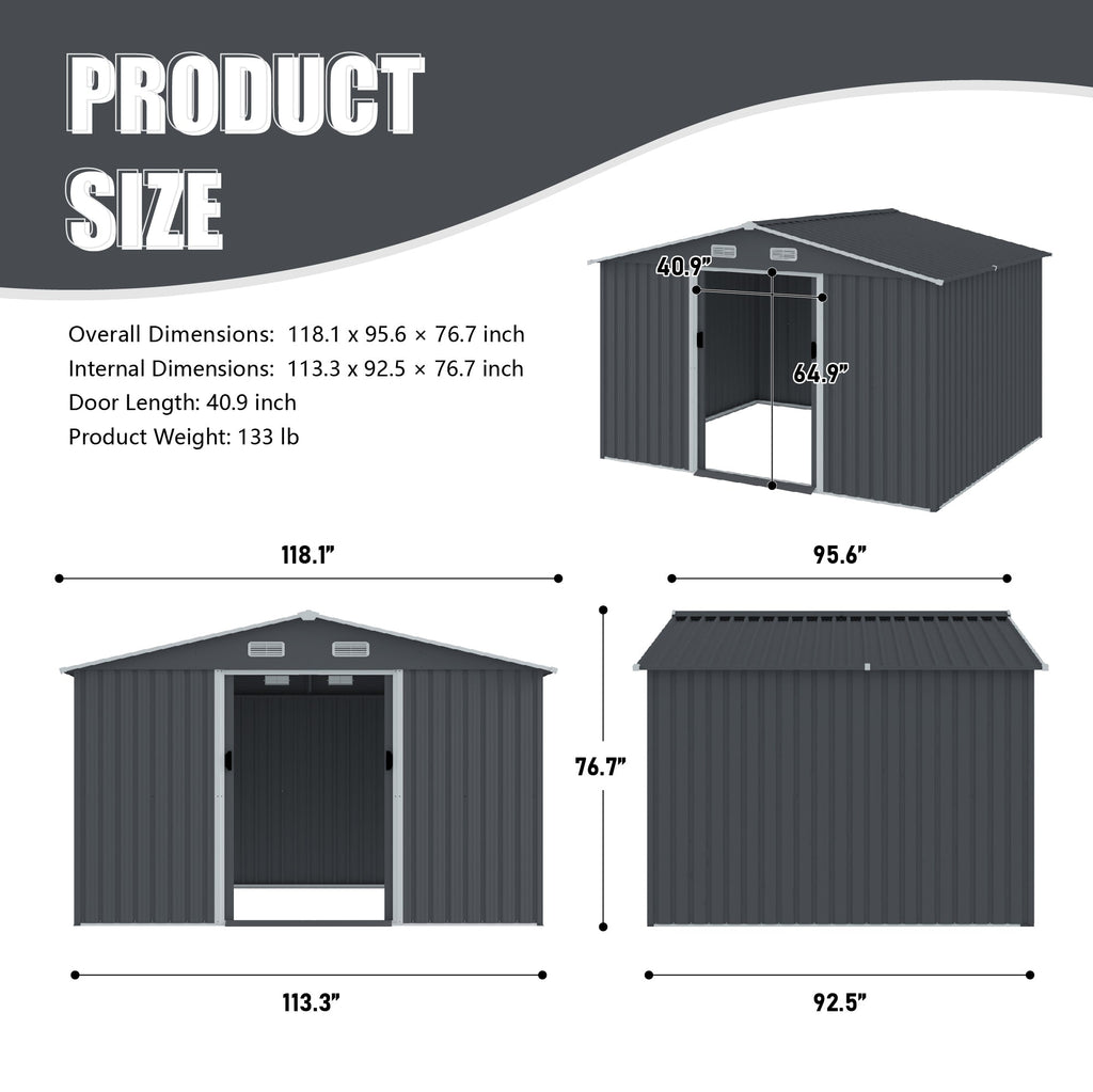 Outdoor Storage Shed 8 x 10 FT
