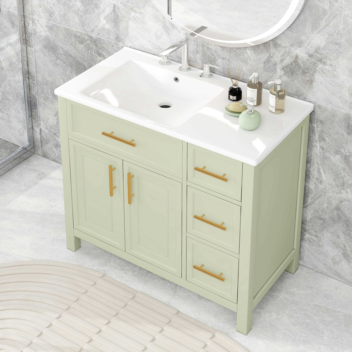 36" Bathroom Vanity with Sink Top
