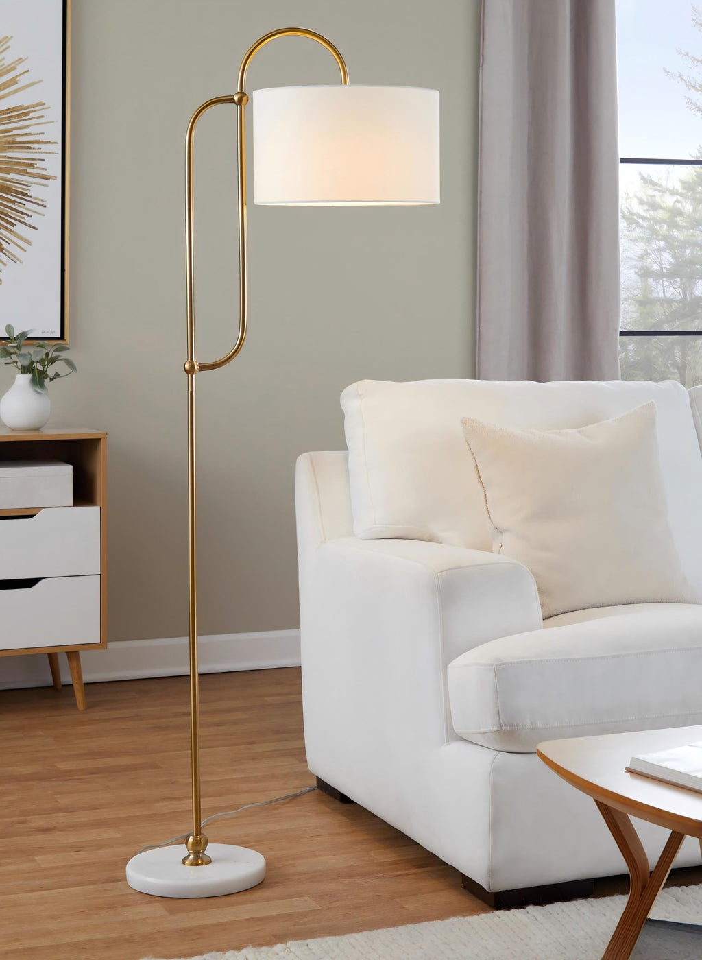 Leslie 63" Metal Floor Lamp
