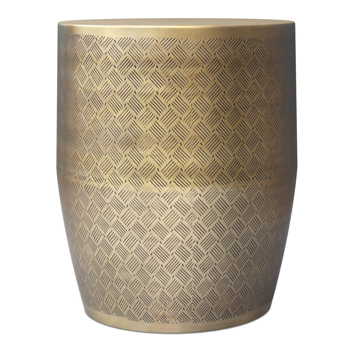 Johnsen 18 Inch Cross Hatch Pattern Accent Table