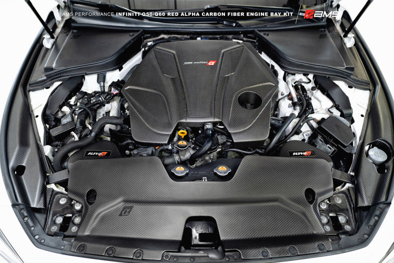 AMS Performance Infiniti 17+ Q60 / 16+ Q50 3.0TT Alpha Matte Carbon Intake Covers ALP.28.06.0004-1