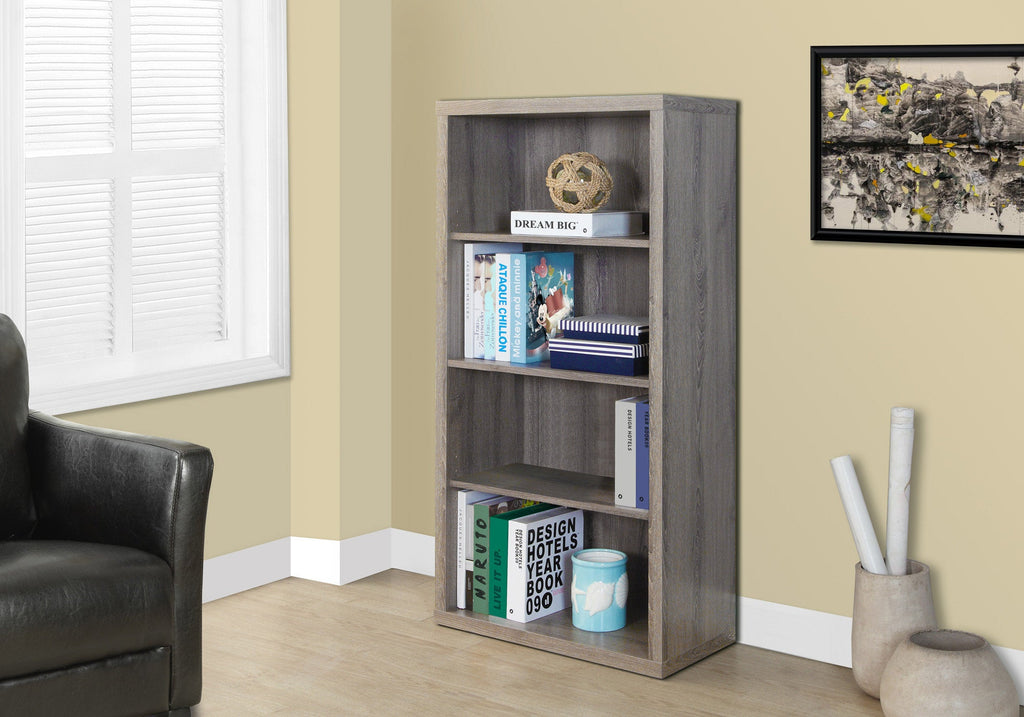 Bookshelf, Bookcase, Etagere, 5 Tier, 48"h, Office, Bedroom